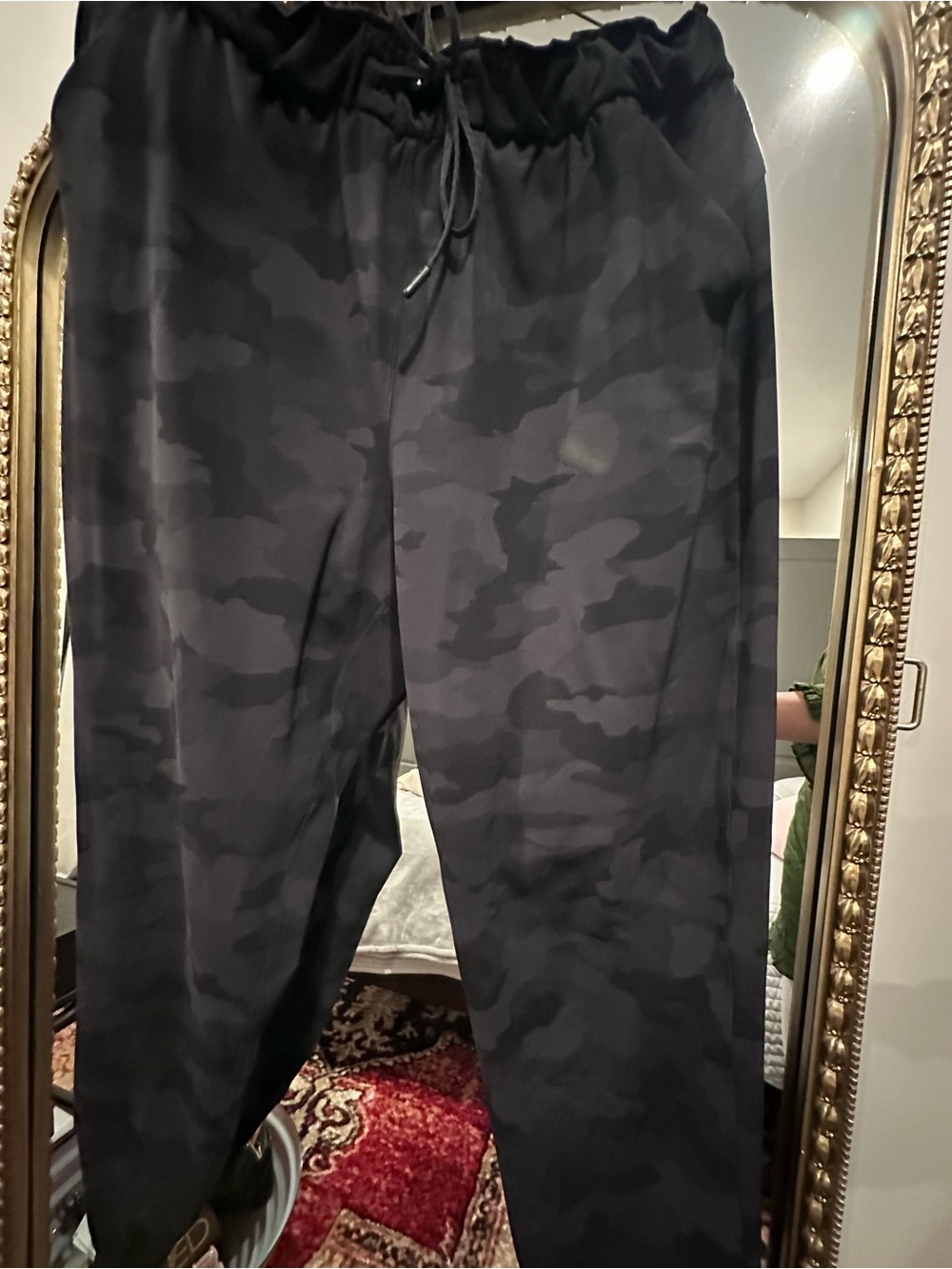 Woman’s  lululemon Black Camo Jogger Pants - Comfortable Drawstring Waist
